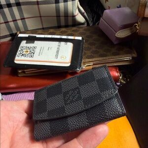 Louis Vuitton Black damier Cufflink/ earrings holder
